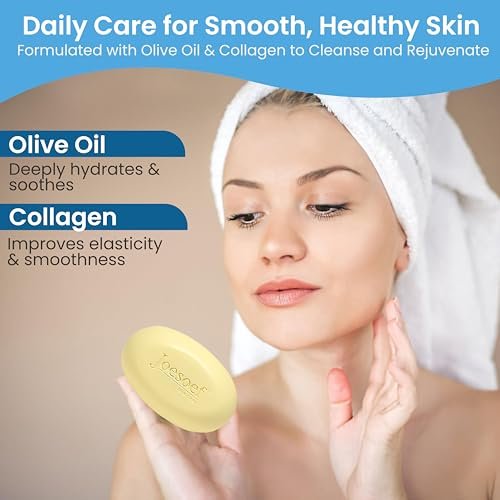 JOESOEF SKIN CARE Olive Oil and Collagen Moisturizing Soap – 100g (3.53 oz) Avelisse