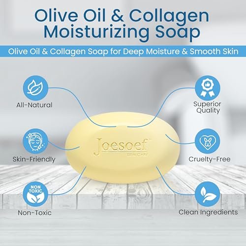 JOESOEF SKIN CARE Olive Oil and Collagen Moisturizing Soap – 100g (3.53 oz) Avelisse