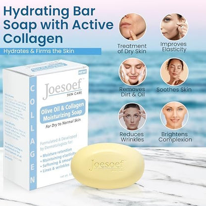 JOESOEF SKIN CARE Olive Oil and Collagen Moisturizing Soap – 100g (3.53 oz) Avelisse