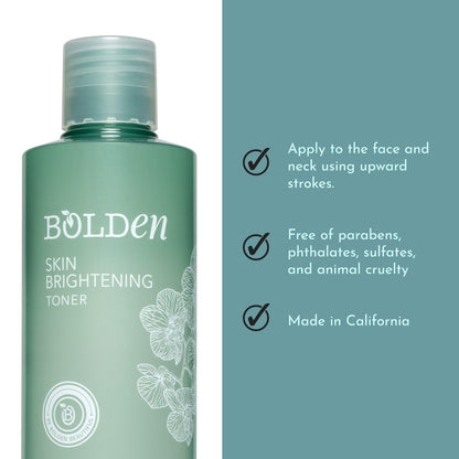 Bolden Skin Brightening Toner for Face - Exfoliating Toner for Oily Skin with AHA Glycolic Acid, Niacinamide & Hyaluronic Acid | Helps Reduce Breakouts, Fade Dark Spots & Refine Pores | 8.0 Fl Oz Avelisse