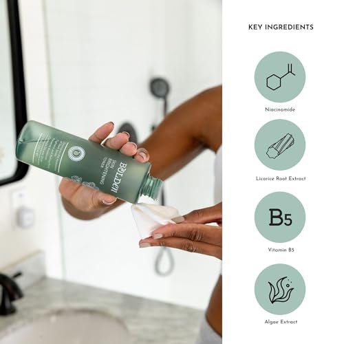 Bolden Skin Brightening Toner for Face - Exfoliating Toner for Oily Skin with AHA Glycolic Acid, Niacinamide & Hyaluronic Acid | Helps Reduce Breakouts, Fade Dark Spots & Refine Pores | 8.0 Fl Oz Avelisse