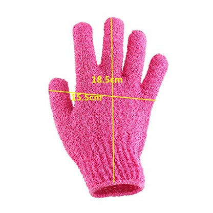 12 Pcs Exfoliating Shower Bath Gloves – Nylon Body Scrubbers for Smooth Skin (6 Pairs)