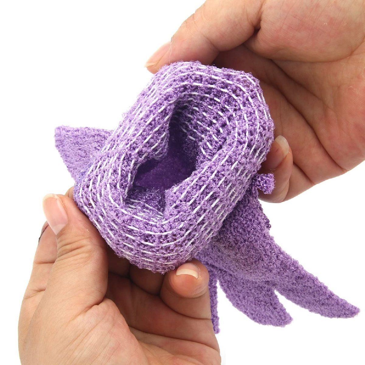 12 Pcs Exfoliating Shower Bath Gloves – Nylon Body Scrubbers for Smooth Skin (6 Pairs) - görsel 7