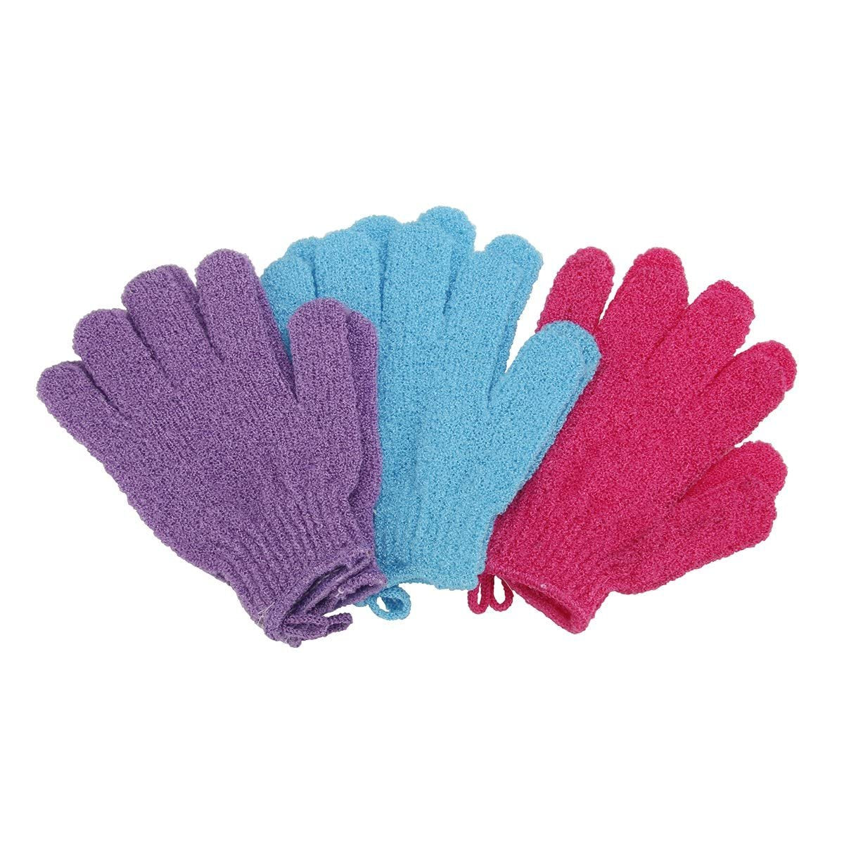 12 Pcs Exfoliating Shower Bath Gloves – Nylon Body Scrubbers for Smooth Skin (6 Pairs) - görsel 15