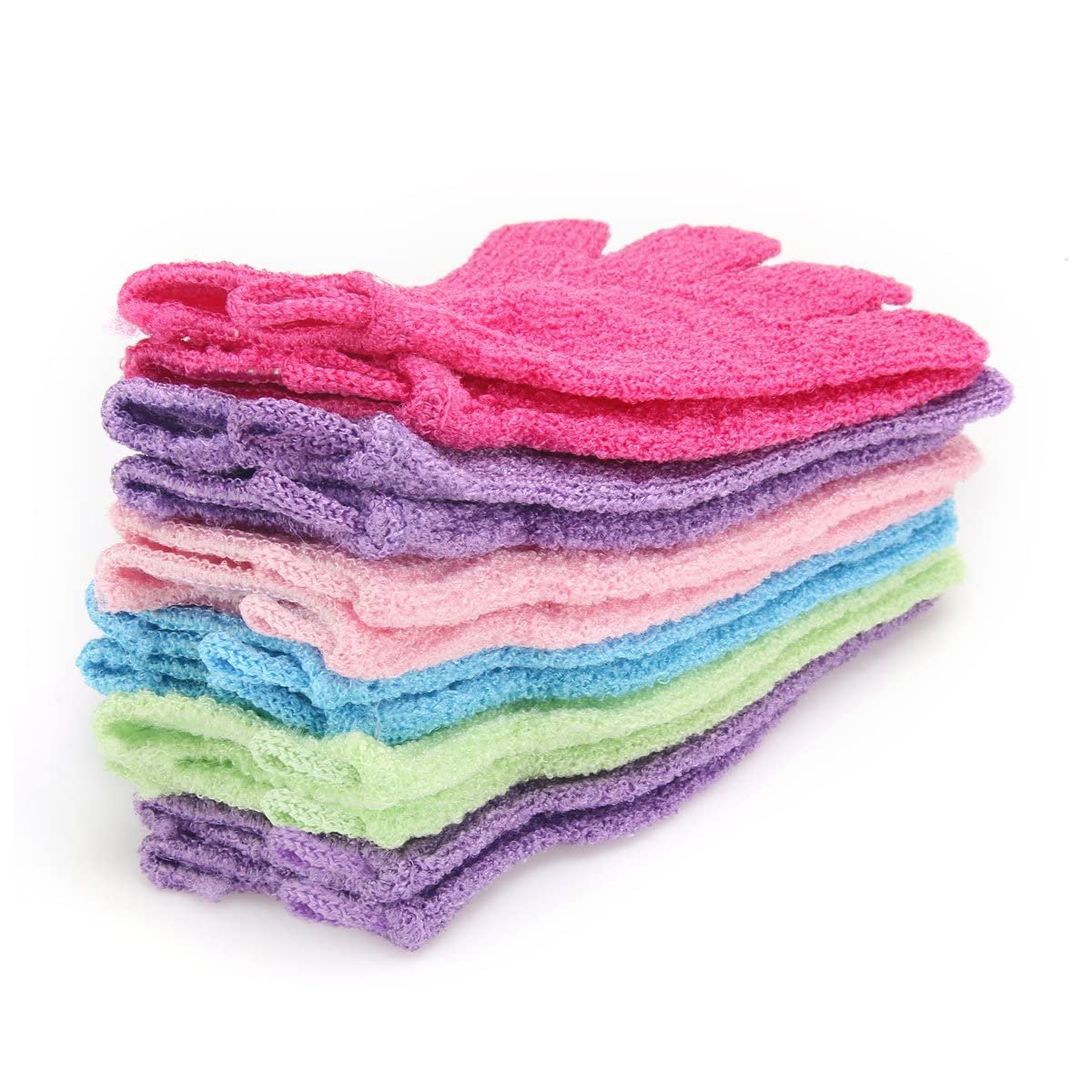 12 Pcs Exfoliating Shower Bath Gloves – Nylon Body Scrubbers for Smooth Skin (6 Pairs) - görsel 17