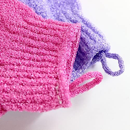 12 Pcs Exfoliating Shower Bath Gloves – Nylon Body Scrubbers for Smooth Skin (6 Pairs) - görsel 6