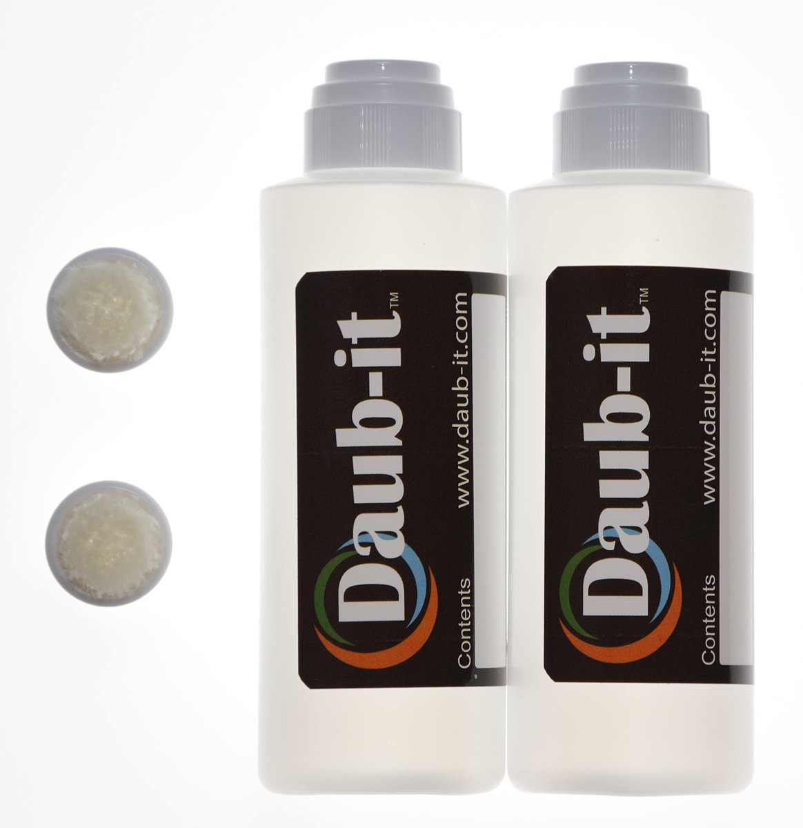 Racquet Art Daub-it Empty Bottles with Applicators - 4 oz - Mohair Dauber - 2 Pack Avelisse