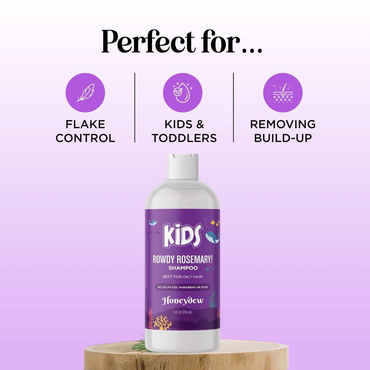 Deep Cleansing Shampoo for Kids - Paraben & Sulfate Free - Tea Tree & Rosemary Essential Oils - Gentle Nourishing Shampoo for Oily Hair, Scalp Build Up, Flakes & Dry Scalp - Maple Holistics Avelisse