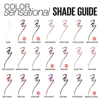 Maybelline Color Sensational Shaping Lip Liner with Self-Sharpening Tip - Clear, 0.01 oz