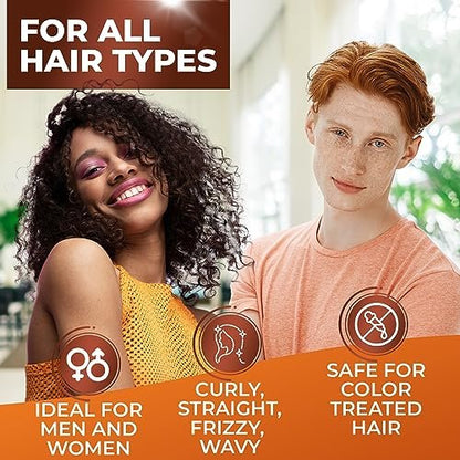 BINGO HAIR CARE Moroccan Argan Oil Shampoo - Sulfate Free, Anti Frizz Hydrating Thickening Care for Women and Men - Deep Moisturizing Treatment for Color Treated, Curly, Frizzy, Damaged and Dry Hair, 14 Fl Oz Avelisse