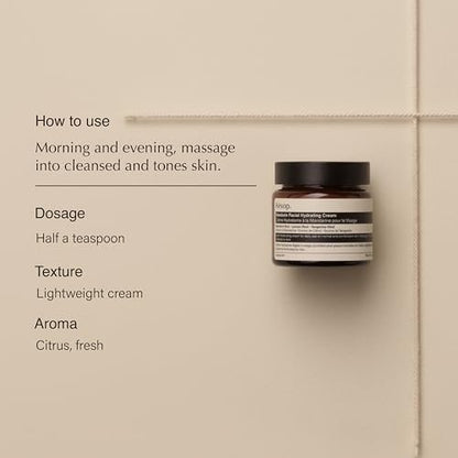 Aesop Mandarin Facial Hydrating Cream - Cooling, Toning, Balancing Moisturizer for Normal and Combination Skin, 60 mL Avelisse