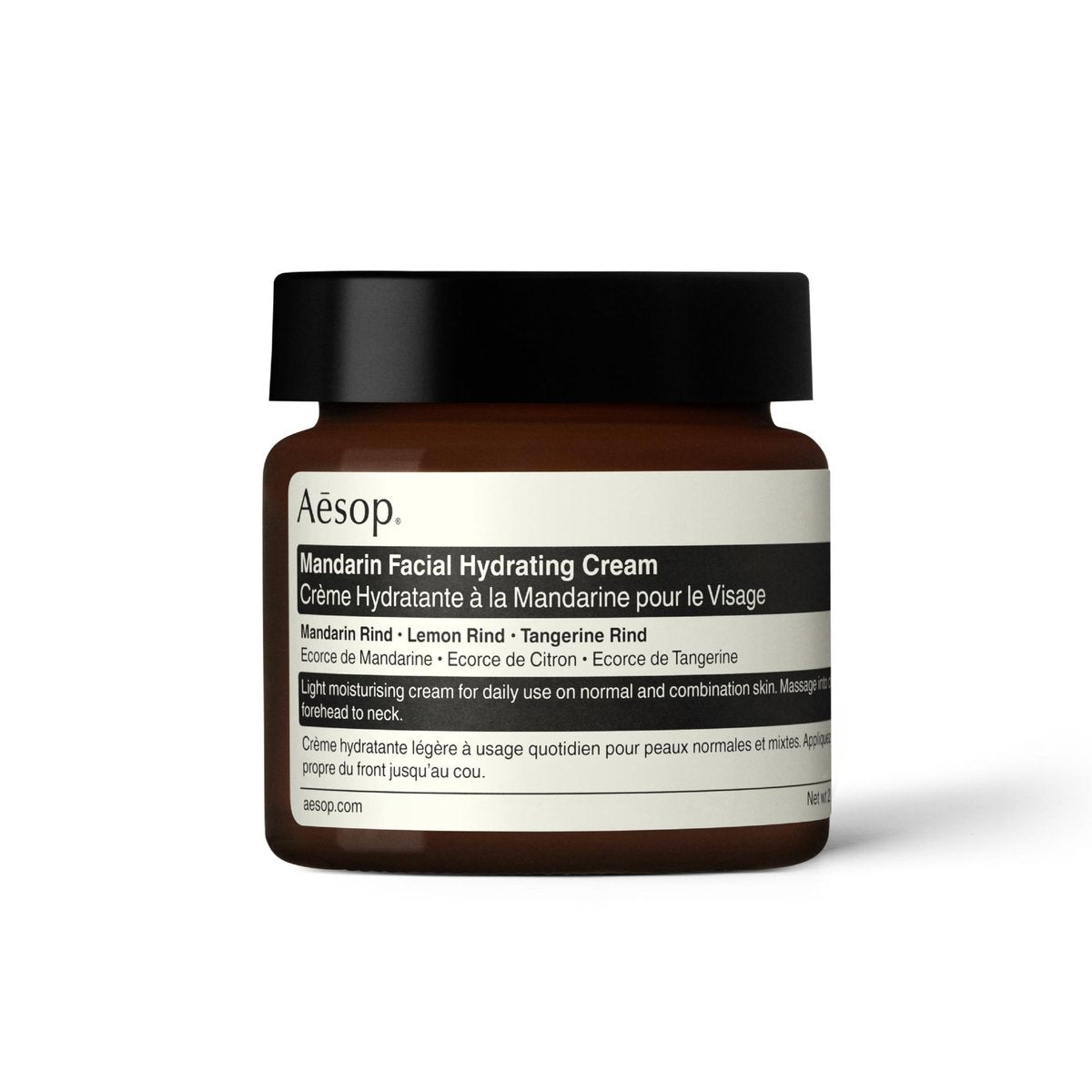 Aesop Mandarin Facial Hydrating Cream - Cooling, Toning, Balancing Moisturizer for Normal and Combination Skin, 60 mL Avelisse