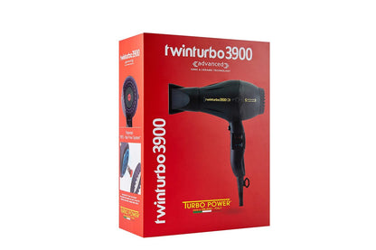 Turbo Power Twin Turbo 3900 Advanced Hair Dryer - Black (Ceramic, 1 Count) Avelisse