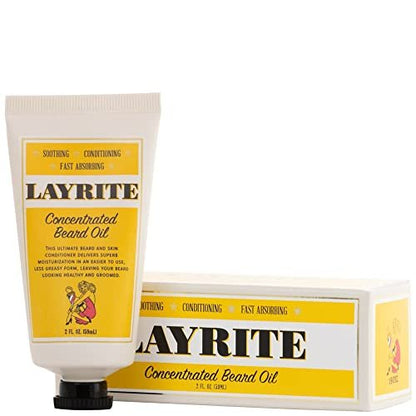 Layrite Concentrated Beard Oil, 2 Fl Oz - Nourishing & Conditioning for a Healthy Beard Avelisse