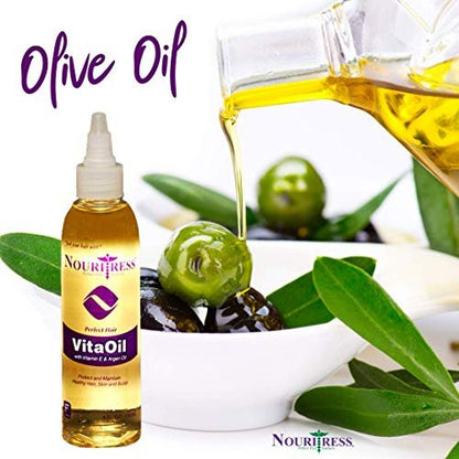 NouriTress Perfect Hair VitaOil - Rosemary & Argan Oils with 14 Essential Oils - Promotes Hair Growth - 4 oz