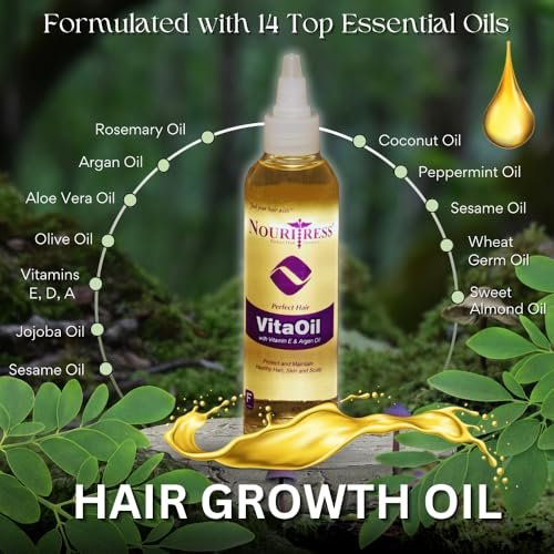 NouriTress Perfect Hair VitaOil - Rosemary & Argan Oils with 14 Essential Oils - Promotes Hair Growth - 4 oz - görsel 3