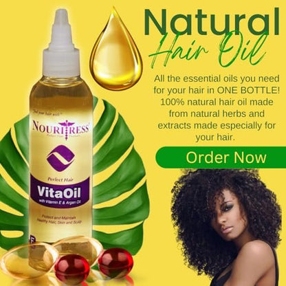 NouriTress Perfect Hair VitaOil - Rosemary & Argan Oils with 14 Essential Oils - Promotes Hair Growth - 4 oz