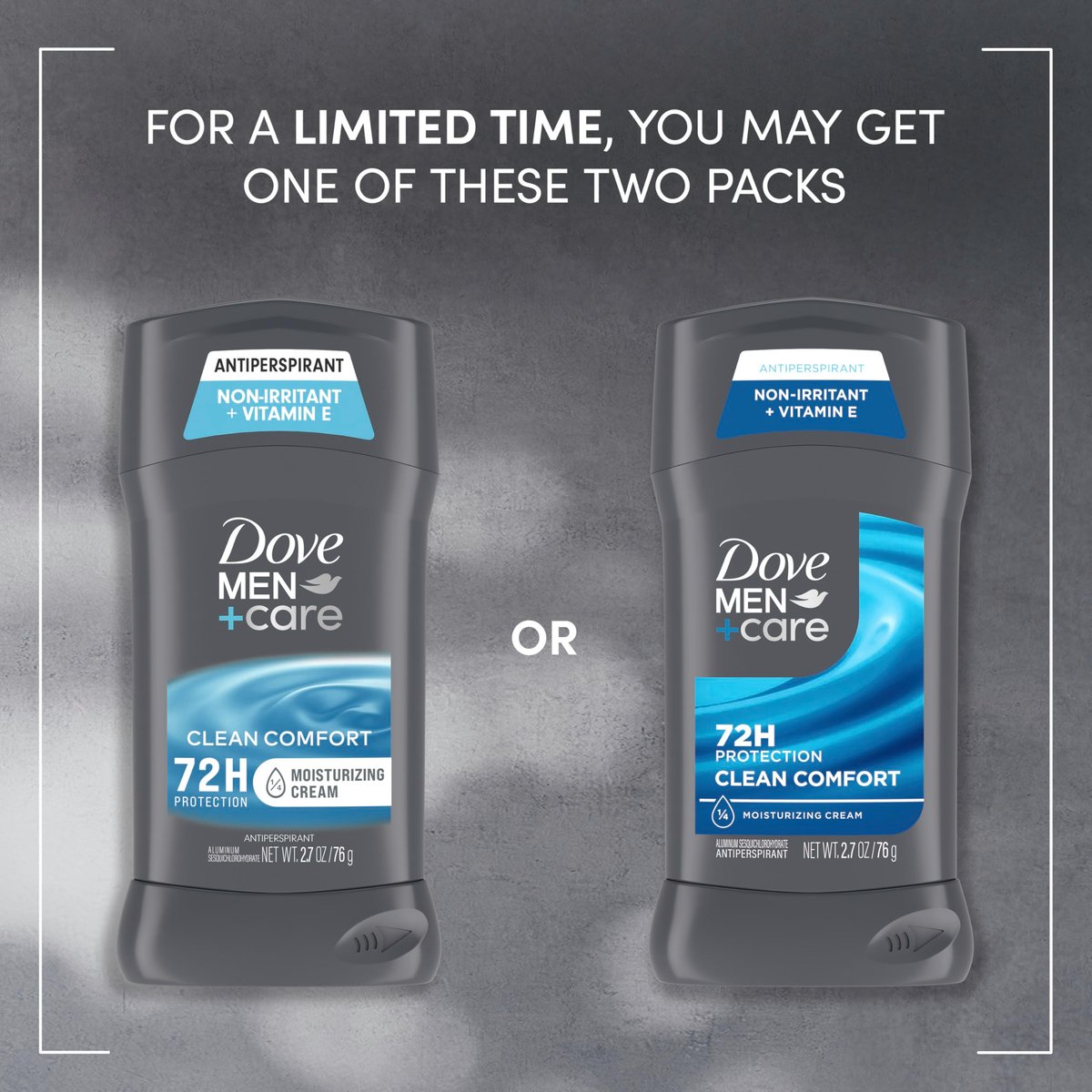 Dove Men+Care Antiperspirant Deodorant Stick, Clean Comfort, 72-Hour Sweat & Odor Protection, 2.7 oz (Pack of 4) Avelisse