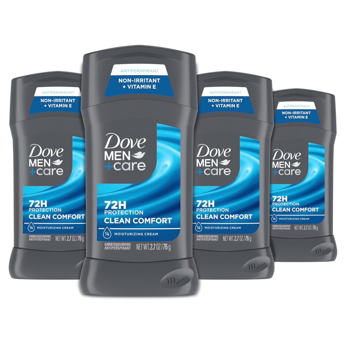 Dove Men+Care Antiperspirant Deodorant Stick, Clean Comfort, 72-Hour Sweat & Odor Protection, 2.7 oz (Pack of 4) Avelisse