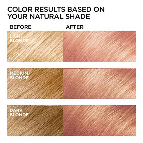 L'Oreal Paris Feria Multi-Faceted Shimmering Permanent Hair Color, 822 Rose Gold (Medium Iridescent Blonde), 1 Pack Avelisse