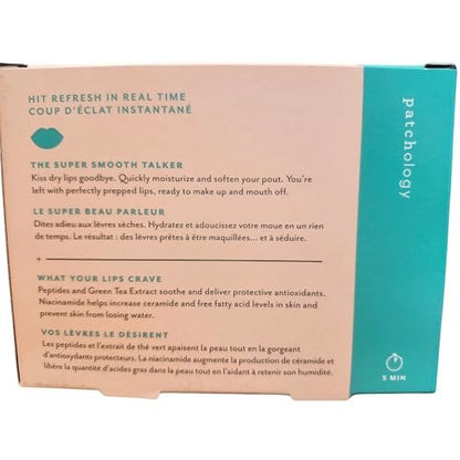 Patchology FlashPatch Hydrating Lip Mask Gels with Hyaluronic Acid, Green Tea & Peptides – Ultra Moisturizing Lip Treatment for Dry Lips (5 Count)