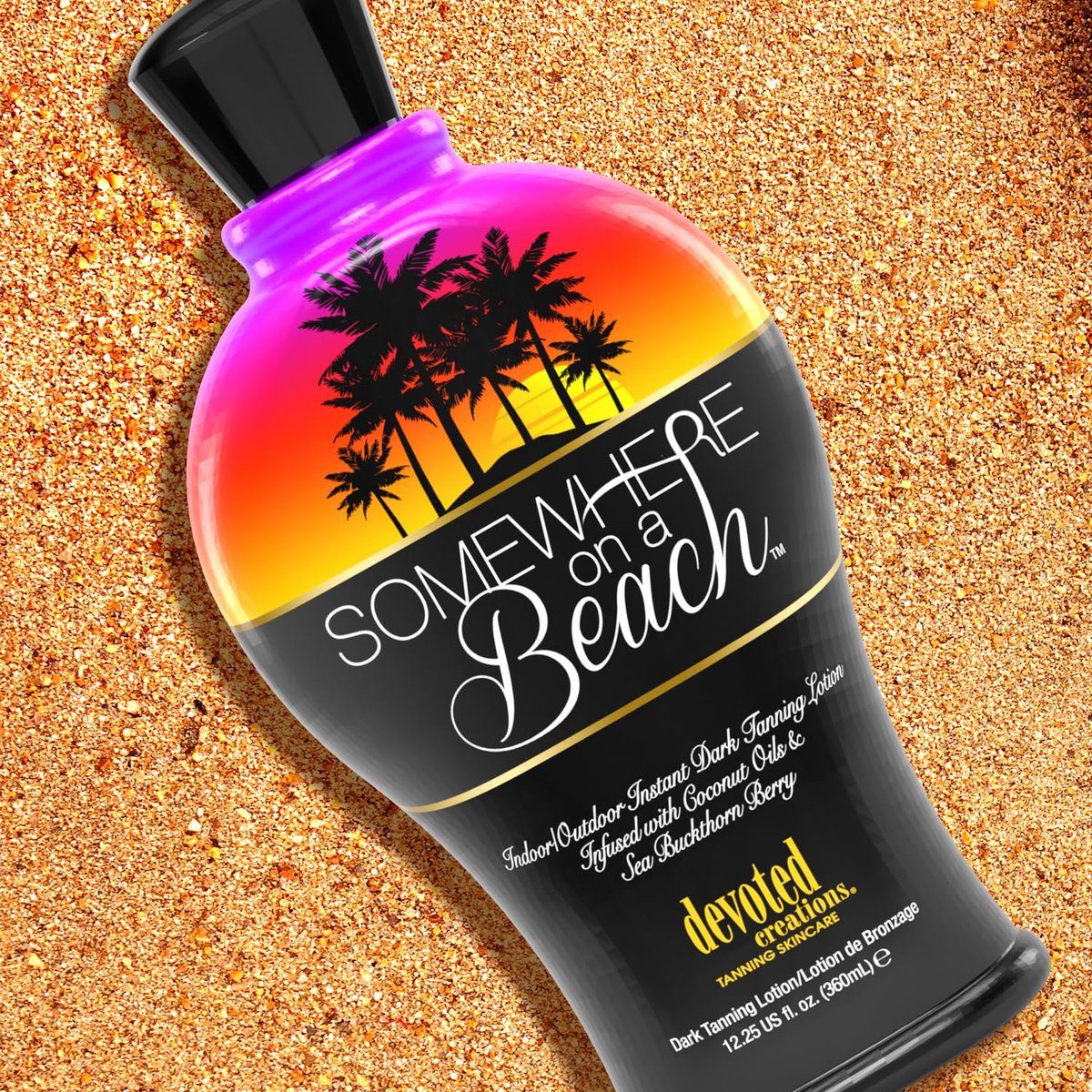 Devoted Creations Somewhere on a Beach Indoor Outdoor Instant Dark Tanning Lotion - 12.2 oz Avelisse