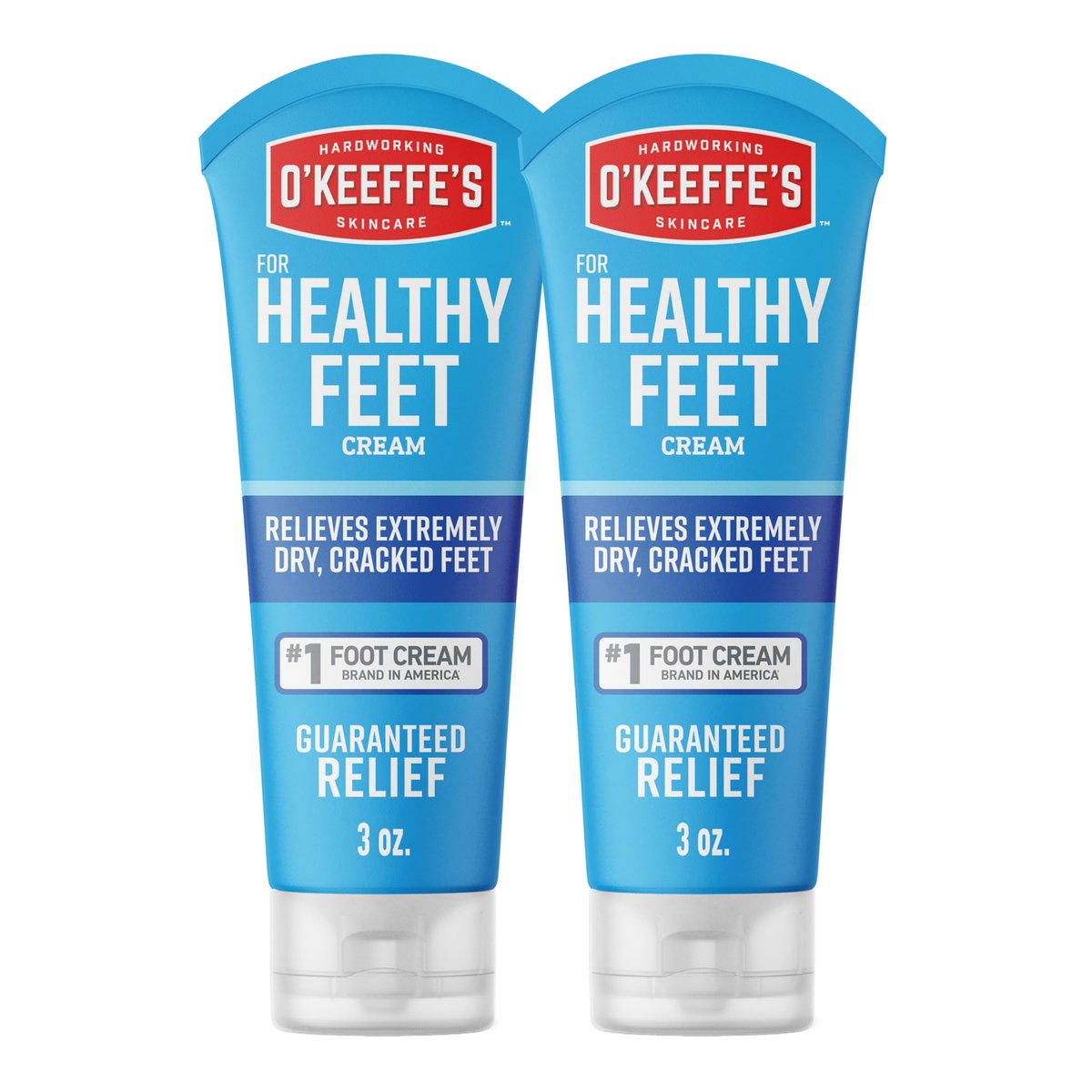 O'Keeffe's for Healthy Feet Foot Cream - 3 oz Tube (2 Pack) - Guaranteed Relief for Extremely Cracked, Dry Feet - görsel 1