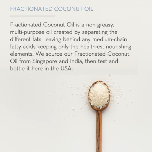 Pure Body Naturals Organic Fractionated Coconut Oil for Skin and Hair - 4 fl oz Liquid Carrier Oil - görsel 10