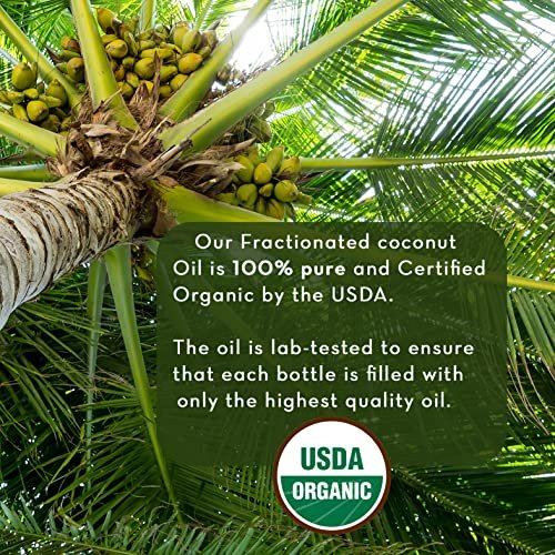 Pure Body Naturals Organic Fractionated Coconut Oil for Skin and Hair - 4 fl oz Liquid Carrier Oil - görsel 4
