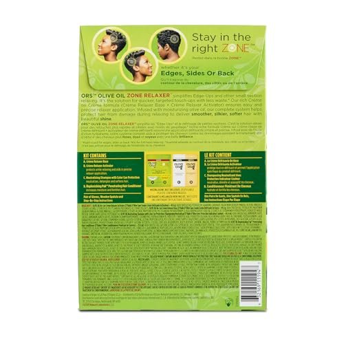 ORS Olive Oil Zone Relaxer Kit - 3 Piece Set for Silky Straight Hair - görsel 6