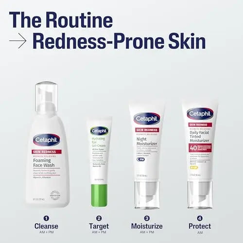 Cetaphil Redness Relieving Daily Facial Moisturizer SPF 40, 1.7 fl oz - Tinted Sunscreen for Redness-Prone Skin Avelisse