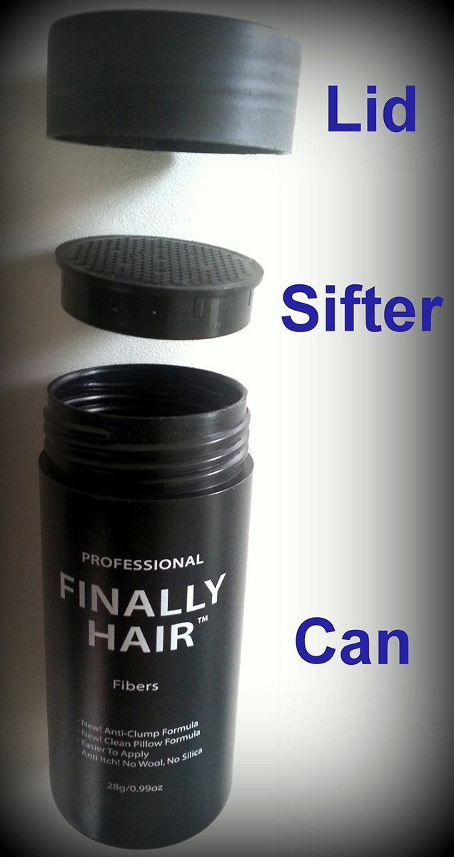 Finally Hair Empty Applicator Shaker Bottle for Hair Building Fibers - Refillable Dispenser Container - görsel 5