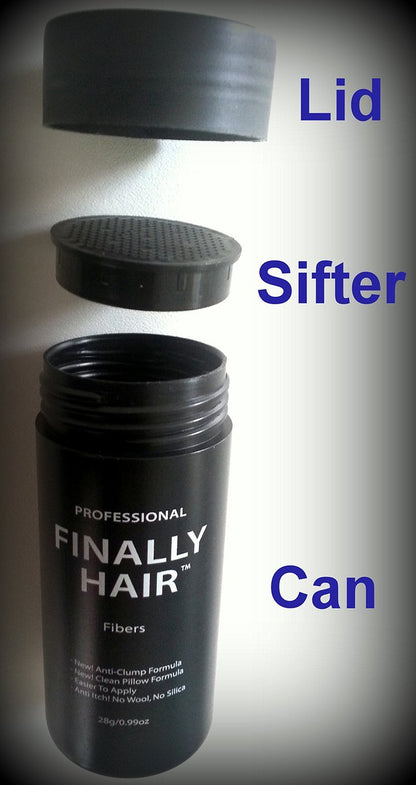 Finally Hair Empty Applicator Shaker Bottle for Hair Building Fibers - Refillable Dispenser Container