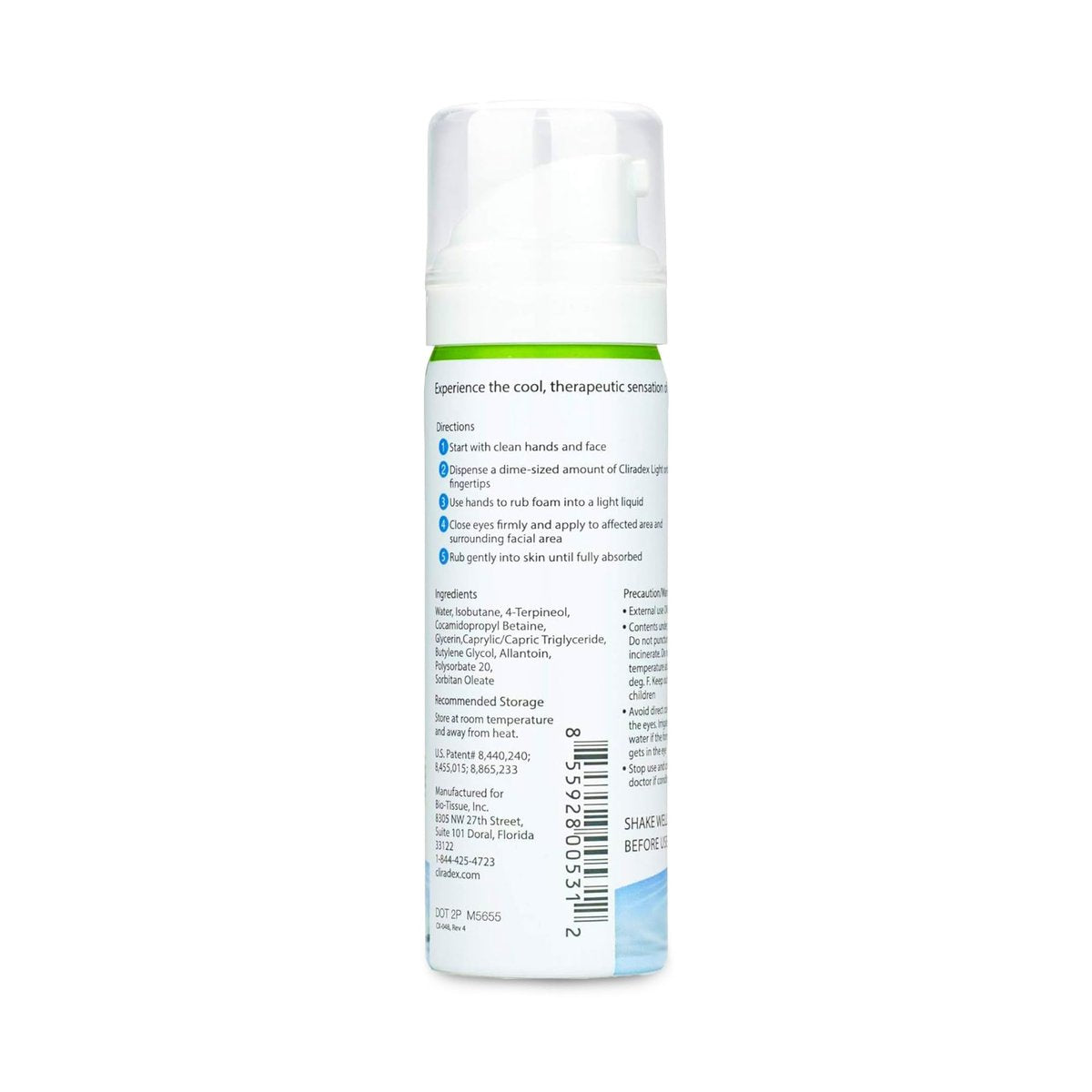 Cliradex Foam - Gentle Eyelid Cleanser & Eyelash Conditioner - 1.5 oz 4-Terpineol Formula - Daily Facial Cleanser for Eyelid Hygiene Avelisse