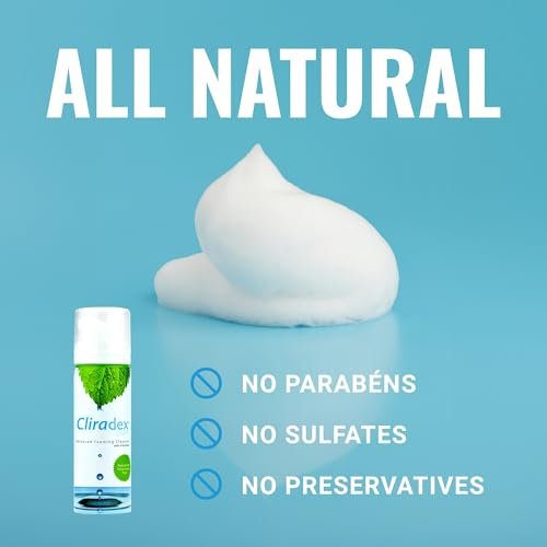 Cliradex Foam - Gentle Eyelid Cleanser & Eyelash Conditioner - 1.5 oz 4-Terpineol Formula - Daily Facial Cleanser for Eyelid Hygiene Avelisse