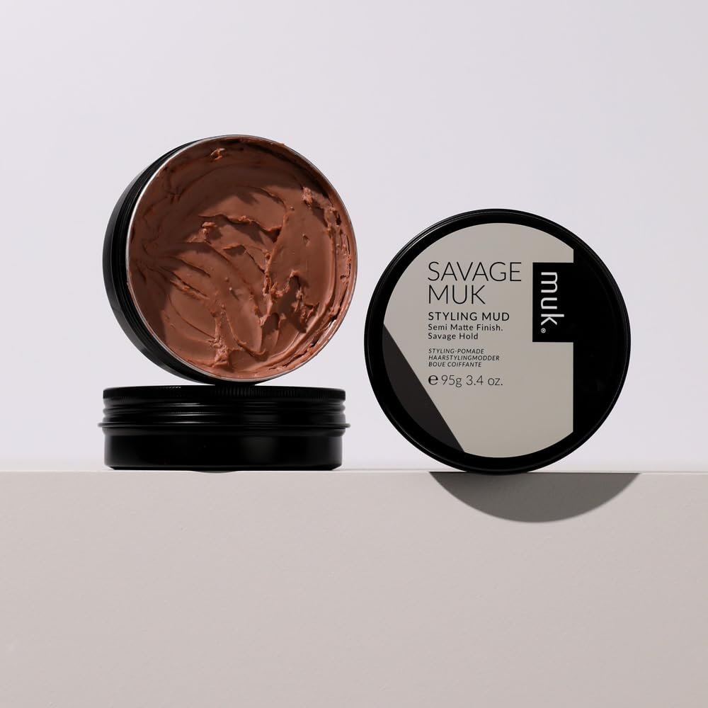 MUK Styling Duo Savage - Strong Hold Clay for Men, 2.58 oz (Pack of 2) - görsel 3