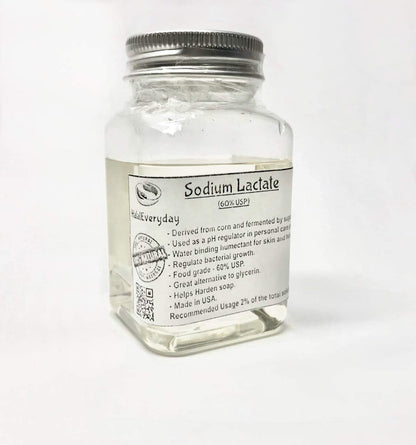 Sodium Lactate pH Regulator & Preservative Booster for Cosmetics – 4 oz