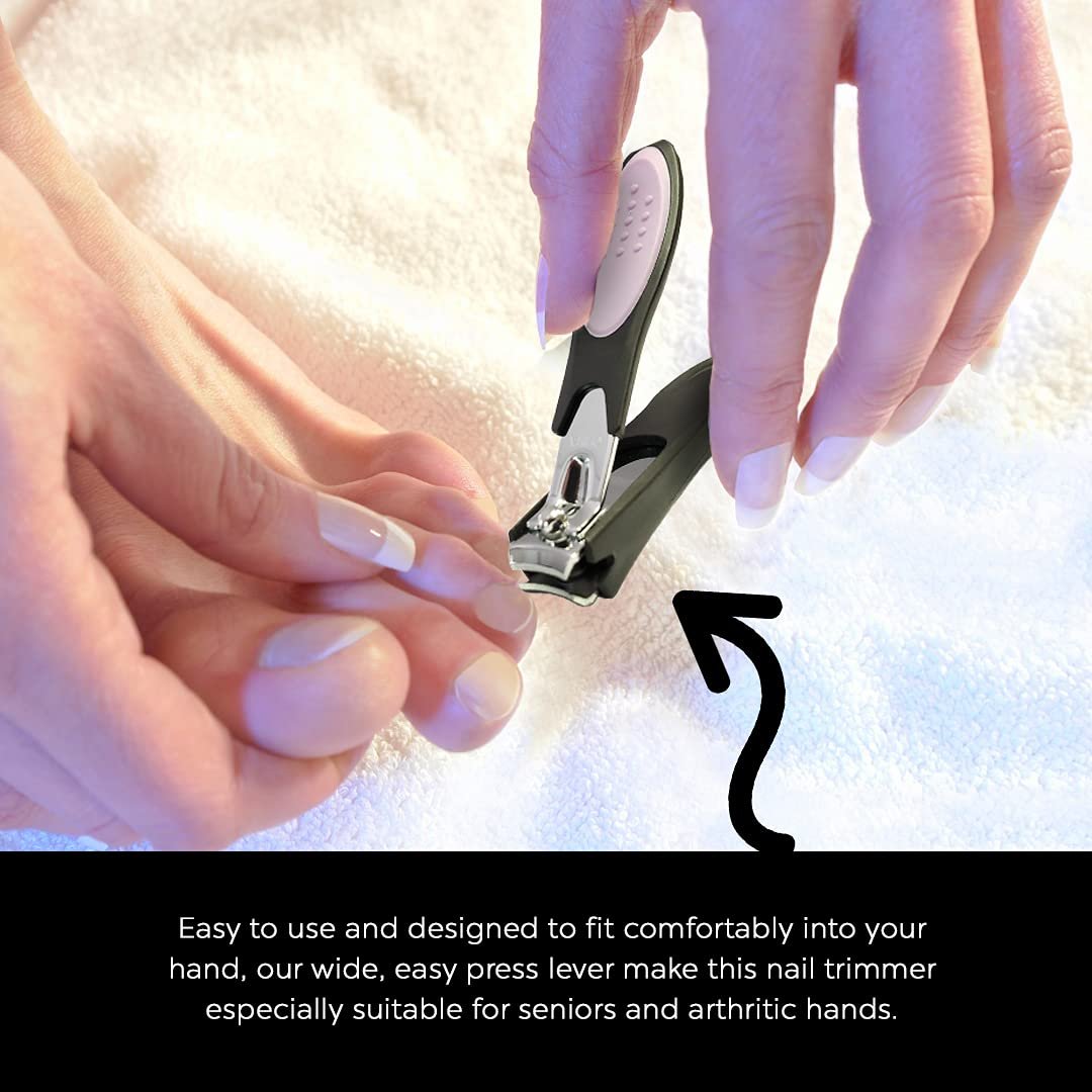 Dream Cut Nail Clipper - Stainless Steel Toenail Clippers with Comfort Grip & Nail Catcher for Men and Women - görsel 6