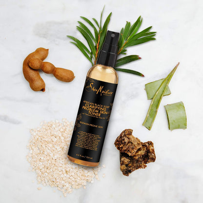 SheaMoisture African Black Soap Clarifying Toner with Tea Tree Oil for Problem Skin, 4.4 oz