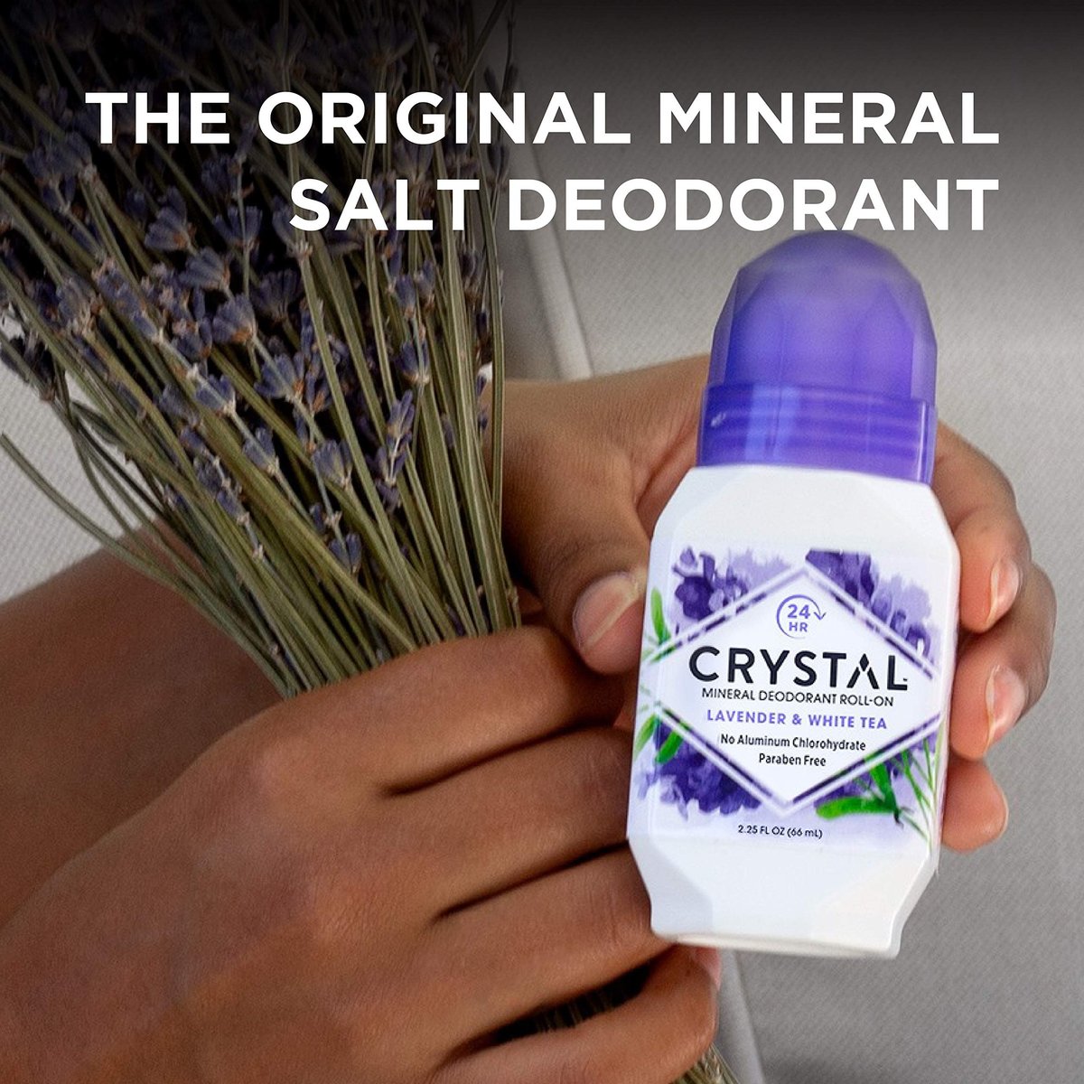 Crystal Essence Lavender & White Tea Mineral Deodorant Roll-On – Aluminum Free, Paraben Free, Certified Cruelty Free & Vegan – 24 Hour Odor Protection, 3-Pack (2.25 Fl Oz Each) - görsel 11