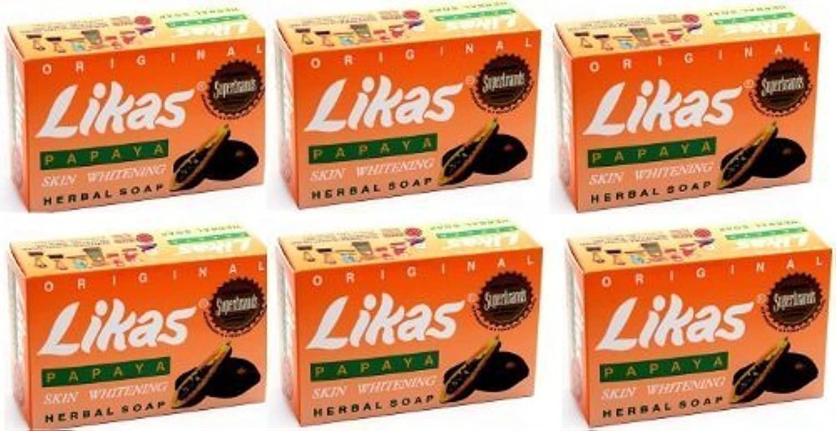 Likas Papaya Soap 6-Pack – Natural Skin Whitening & Brightening Soap Avelisse