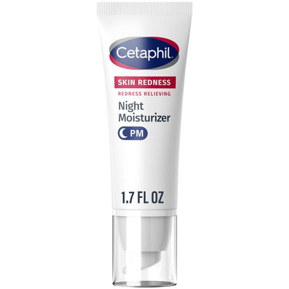 Cetaphil Redness Relieving Night Moisturizer for Face – 1.7 fl oz, Hypoallergenic & Fragrance Free Night Cream for Dry, Redness-Prone Skin Avelisse