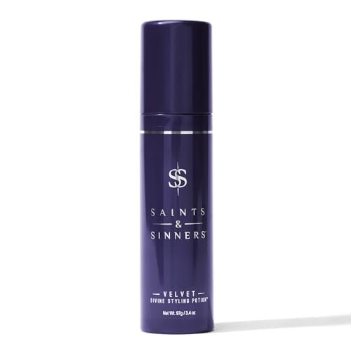 Saints & Sinners Velvet Divine Hair Styling Potion - Thermal Protectant, Anti-Frizz Cream, Moisturizing for Dry Hair (3.4 oz) Avelisse