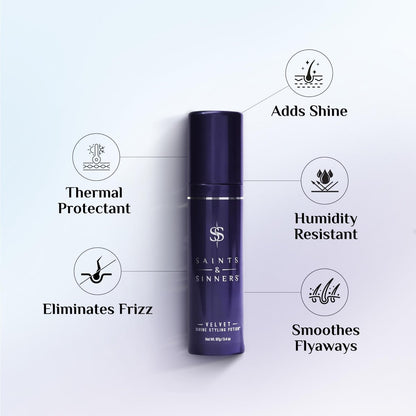 Saints & Sinners Velvet Divine Hair Styling Potion - Thermal Protectant, Anti-Frizz Cream, Moisturizing for Dry Hair (3.4 oz) Avelisse