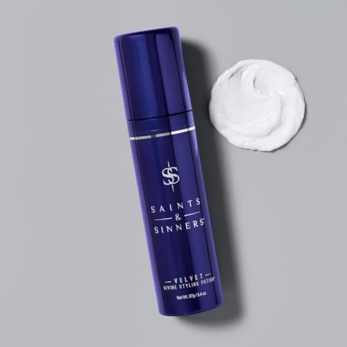 Saints & Sinners Velvet Divine Hair Styling Potion - Thermal Protectant, Anti-Frizz Cream, Moisturizing for Dry Hair (3.4 oz) Avelisse