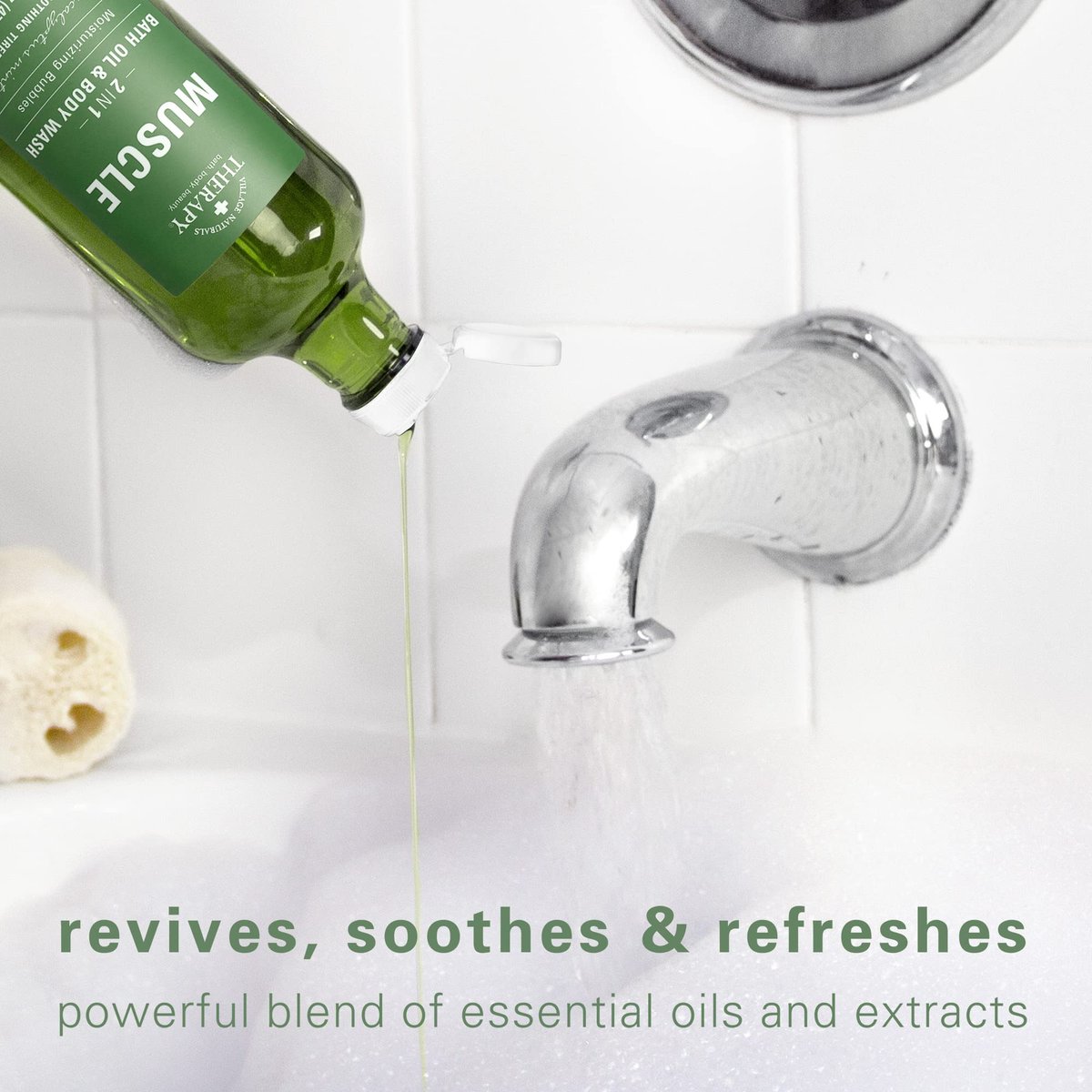 Village Naturals Therapy Muscle Foaming Bath Oil & Body Wash, 16 oz (Pack of 2) – Soothe Aches & Relax Muscles with Natural Ingredients - görsel 6