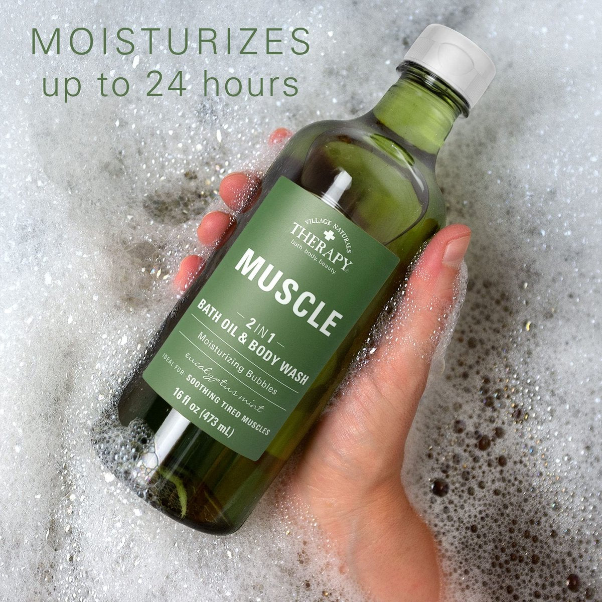 Village Naturals Therapy Muscle Foaming Bath Oil & Body Wash, 16 oz (Pack of 2) – Soothe Aches & Relax Muscles with Natural Ingredients - görsel 8