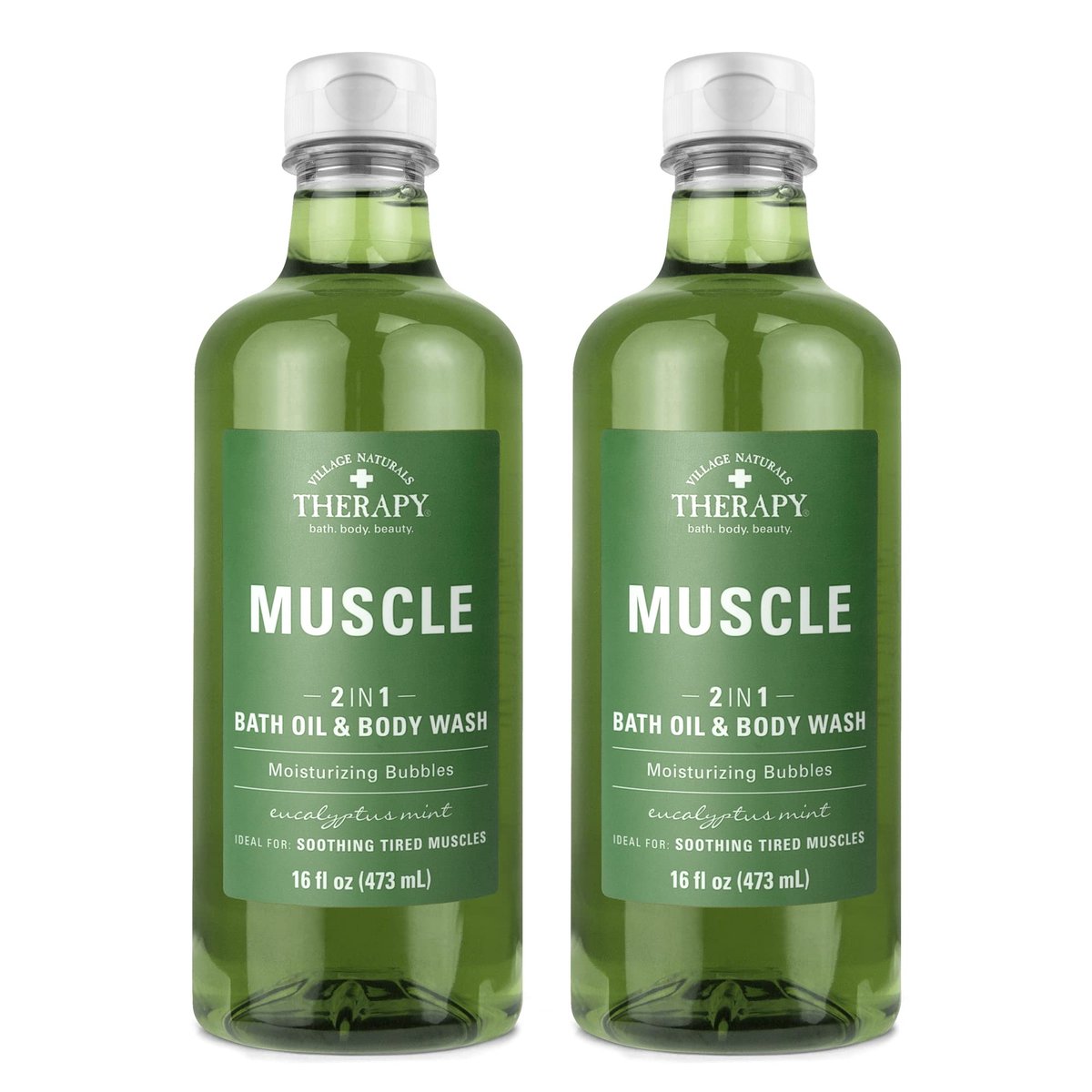 Village Naturals Therapy Muscle Foaming Bath Oil & Body Wash, 16 oz (Pack of 2) – Soothe Aches & Relax Muscles with Natural Ingredients - görsel 2