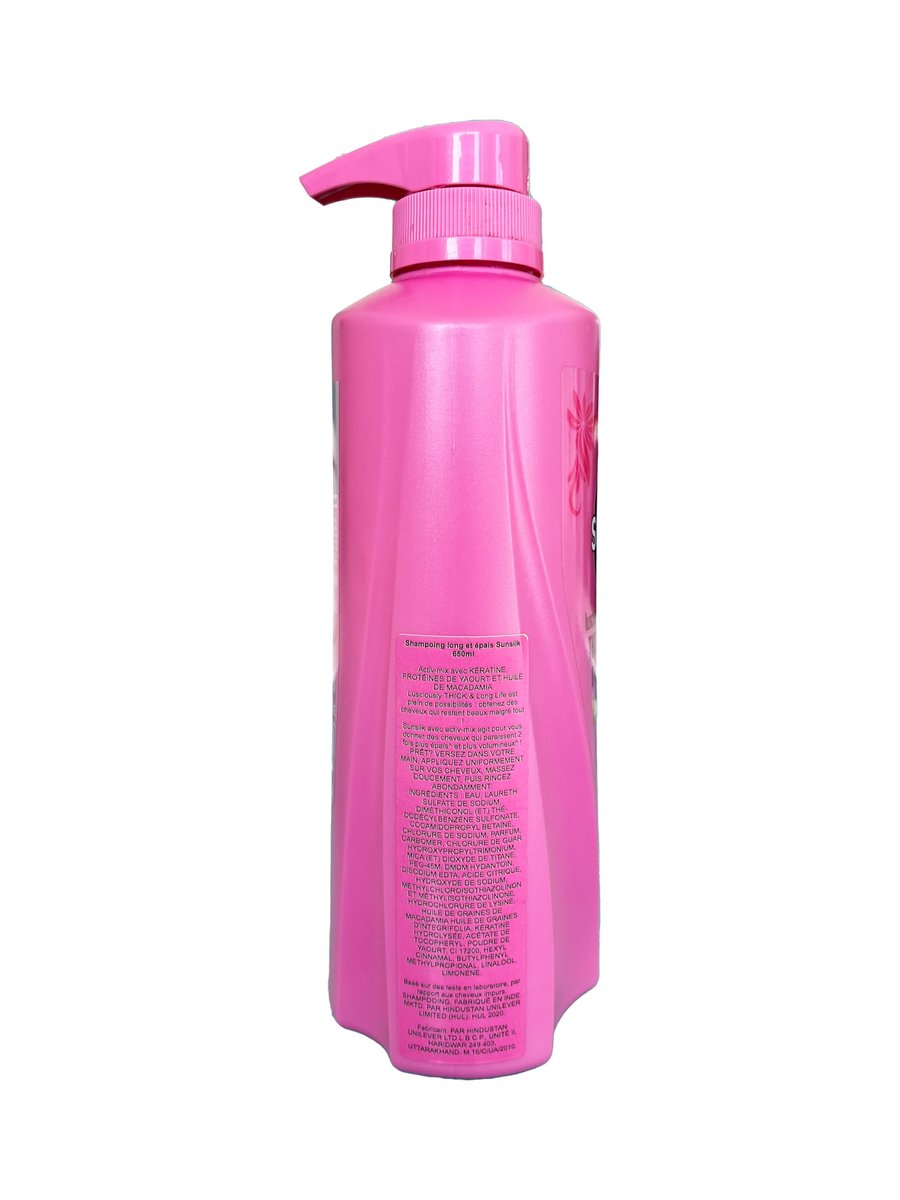 Sunsilk Lusciously Thick and Long Shampoo - 650ml | For Stronger, Longer Hair Avelisse