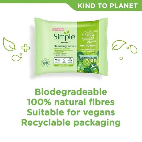 Simple Kind To Skin 25 Cleansing Facial Wipes (3 Pack) – Gentle, Hypoallergenic & Dermatologist Tested - görsel 16